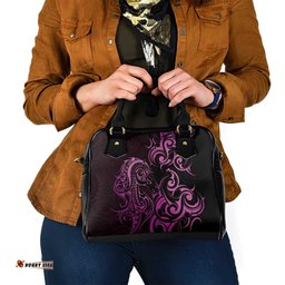 Pink Aoteara Horse Racing Shoulder Handbag NZ Maori Pattern LT14