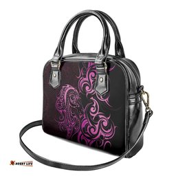 Pink Aoteara Horse Racing Shoulder Handbag NZ Maori Pattern LT14