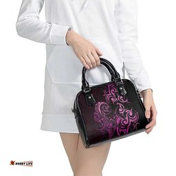 Pink Aoteara Horse Racing Shoulder Handbag NZ Maori Pattern LT14