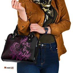 Pink Aoteara Horse Racing Shoulder Handbag NZ Maori Pattern LT14
