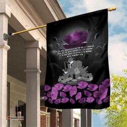 ANZAC Day Remembrance Garden Flag Purple Poppy We Will Remember Them LT9