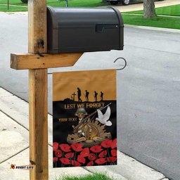 Australia ANZAC Day Personalised Garden Flag Honouring The Animals That Served LT9