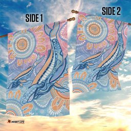 Aussie NAIDOC Week Pastel Garden Flag Dreaming Whales LT7