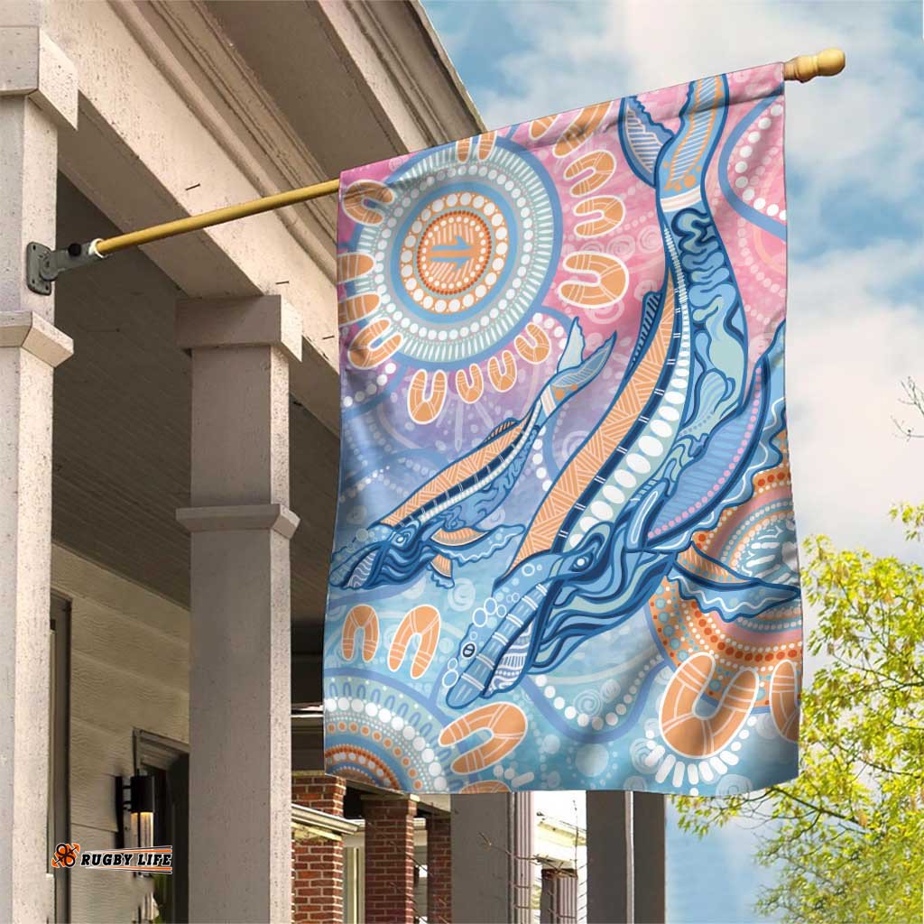 Aussie NAIDOC Week Pastel Garden Flag Dreaming Whales LT7