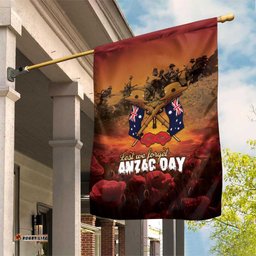 ANZAC Day Lest We Forget Garden Flag Australian Veterans Remembrance Tribute LT18