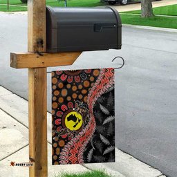 Aotearoa and Australia Garden Flag Maori Koru Ferns With Aboriginal Kangaroo LT03