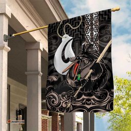 Aotearoa Hei Matau Garden Flag Haka Kiwi Mix Maori Mangopare LT14