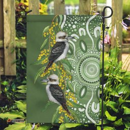 Aussie Kokaburra Golden Wattle Garden Flag Aboriginal with National Color LT9