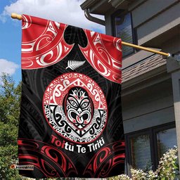Aotearoa Toitu Te Tiriti Garden Flag Haka Tiki Honour The Treaty LT14