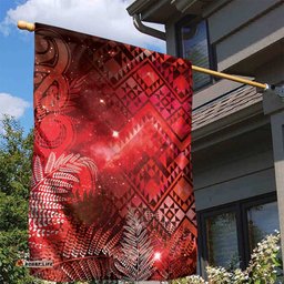 Aotearoa Taniko Matariki Garden Flag Cosmic Red LT7