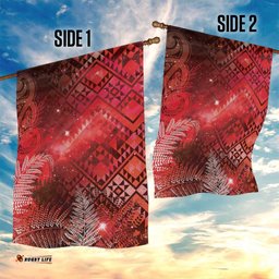 Aotearoa Taniko Matariki Garden Flag Cosmic Red LT7