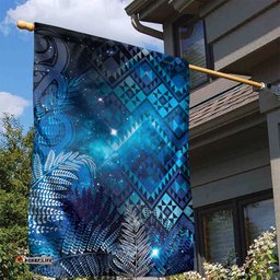 Aotearoa Taniko Matariki Garden Flag Cosmic Blue LT7