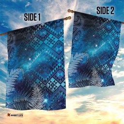 Aotearoa Taniko Matariki Garden Flag Cosmic Blue LT7