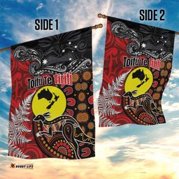 Aotearoa and Australia Toitu Te Tiriti Garden Flag Honour the Treaty - Te Tiriti Is Us LT03