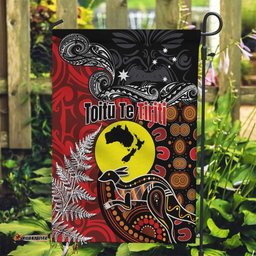 Aotearoa and Australia Toitu Te Tiriti Garden Flag Honour the Treaty - Te Tiriti Is Us LT03