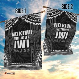 Aotearoa Toitu Te Tiriti Garden Flag No Kiwi Without Iwi LT05