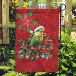 Aussie Green Budgerigar Garden Flag Aboriginal Inspired Christmas LT9