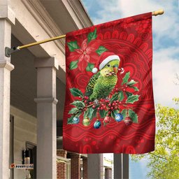 Aussie Green Budgerigar Garden Flag Aboriginal Inspired Christmas LT9