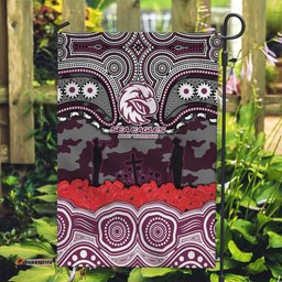 ANZAC Day Manly Warringah Sea Eagles Garden Flag Military Memorial Aboriginal Indigenous Art TS04