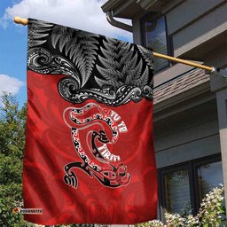 Aotearoa Toitu Te Tiriti Garden Flag Taniwha Tribal Motifs LT03