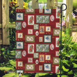 Aussie Birds Christmas La La Land Garden Flag Red Vintage Stamp Edition LT9
