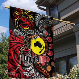 Aotearoa and Australia Toitu Te Tiriti Garden Flag Honour the Treaty - Stand Together Stand Stronger LT03