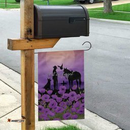 Australia ANZAC Animal Heroes Garden Flag Purple Poppies LT7