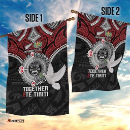 Aotearoa and Tonga Mo Te Tiriti Garden Flag New Zealand Honour The Treaty Ake!Ake!Ake! LT9