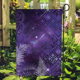 Aotearoa Taniko Matariki Garden Flag Cosmic Violet LT7