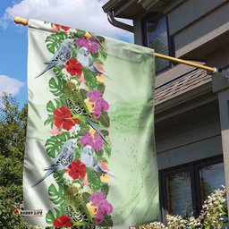 Aussie Budgies Blue And Green Tropical Birds Garden Flag LT9