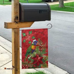 Aussie Rainbow lorikeet Garden Flag Aboriginal Inspired Christmas LT9