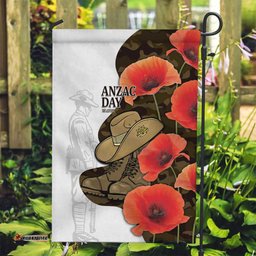 Australia ANZAC Day Garden Flag Boots And Slouch Hat Lest We Forget LT14