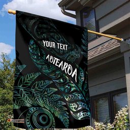 Aotearoa Personalized Lawn Bowls Maori Garden Flag New Zealand Paua Shell Tribal Silver Fern LT7