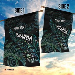 Aotearoa Personalized Lawn Bowls Maori Garden Flag New Zealand Paua Shell Tribal Silver Fern LT7
