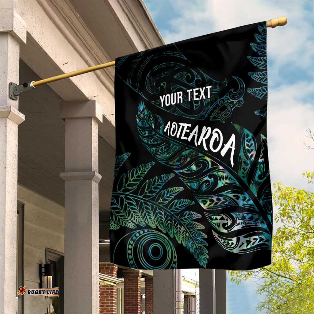 Aotearoa Personalized Lawn Bowls Maori Garden Flag New Zealand Paua Shell Tribal Silver Fern LT7