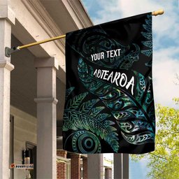 Aotearoa Personalized Lawn Bowls Maori Garden Flag New Zealand Paua Shell Tribal Silver Fern LT7