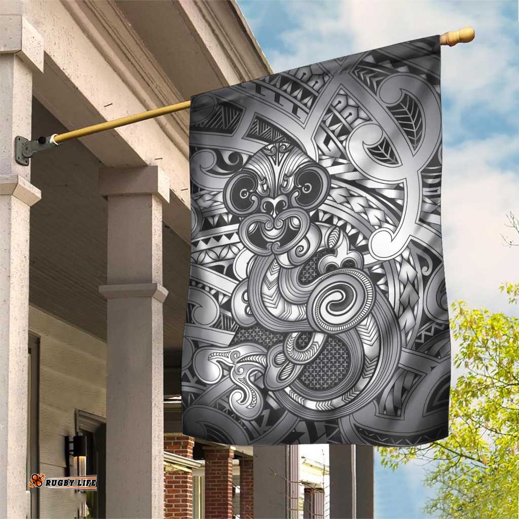 Aotearoa Maori Hei Tiki Garden Flag Kiwikiwi Kowhaiwhai Puhoro Motif LT9