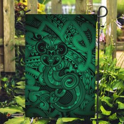 Aotearoa Maori Hei Tiki Garden Flag Kakariki Kowhaiwhai Puhoro Motif LT9