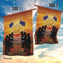 ANZAC Day Garden Flag Remembrance Tribute Soldiers And Poppy Field LT05