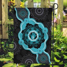 Australia Ovarian Cancer Awareness Garden Flag Brave Strong Teal Ribbon Aboriginal Art LT14