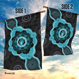 Australia Ovarian Cancer Awareness Garden Flag Brave Strong Teal Ribbon Aboriginal Art LT14