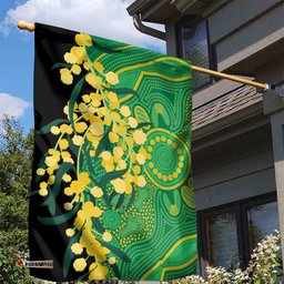 Australia Golden Wattle Garden Flag Aussie Native Flowers Indigenous Art LT14