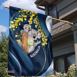 Australia Day Garden Flag Koala Blue Modern Vibe LT7