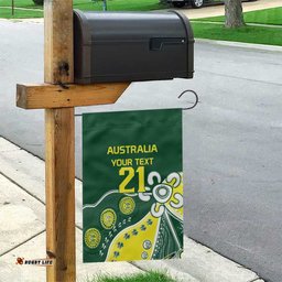 Custom Cricket Aussie Pride Garden Flag Indigenous Inspired LT9