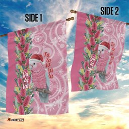 Australia Pink Galah Christmas Garden Flag Falalalala Galalah Bottlebrush Aboriginal Art LT14