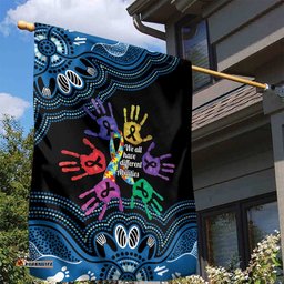 Autism Awareness Australia Indigenous Garden Flag We All Have Different Abilities LT14