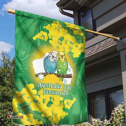 Budgerigar Australia Day Garden Flag Proud To Be An Aussie Opal National Color LT14