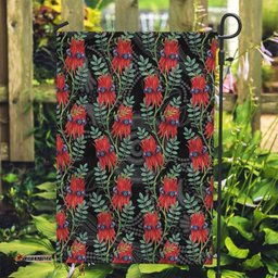 Australia Sturt's Desert Pea Garden Flag Aussie Native Flowers Indigenous Art LT14