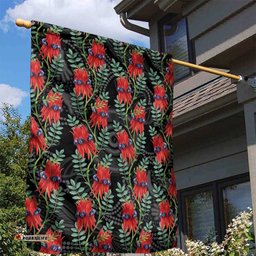 Australia Sturt's Desert Pea Garden Flag Aussie Native Flowers Indigenous Art LT14