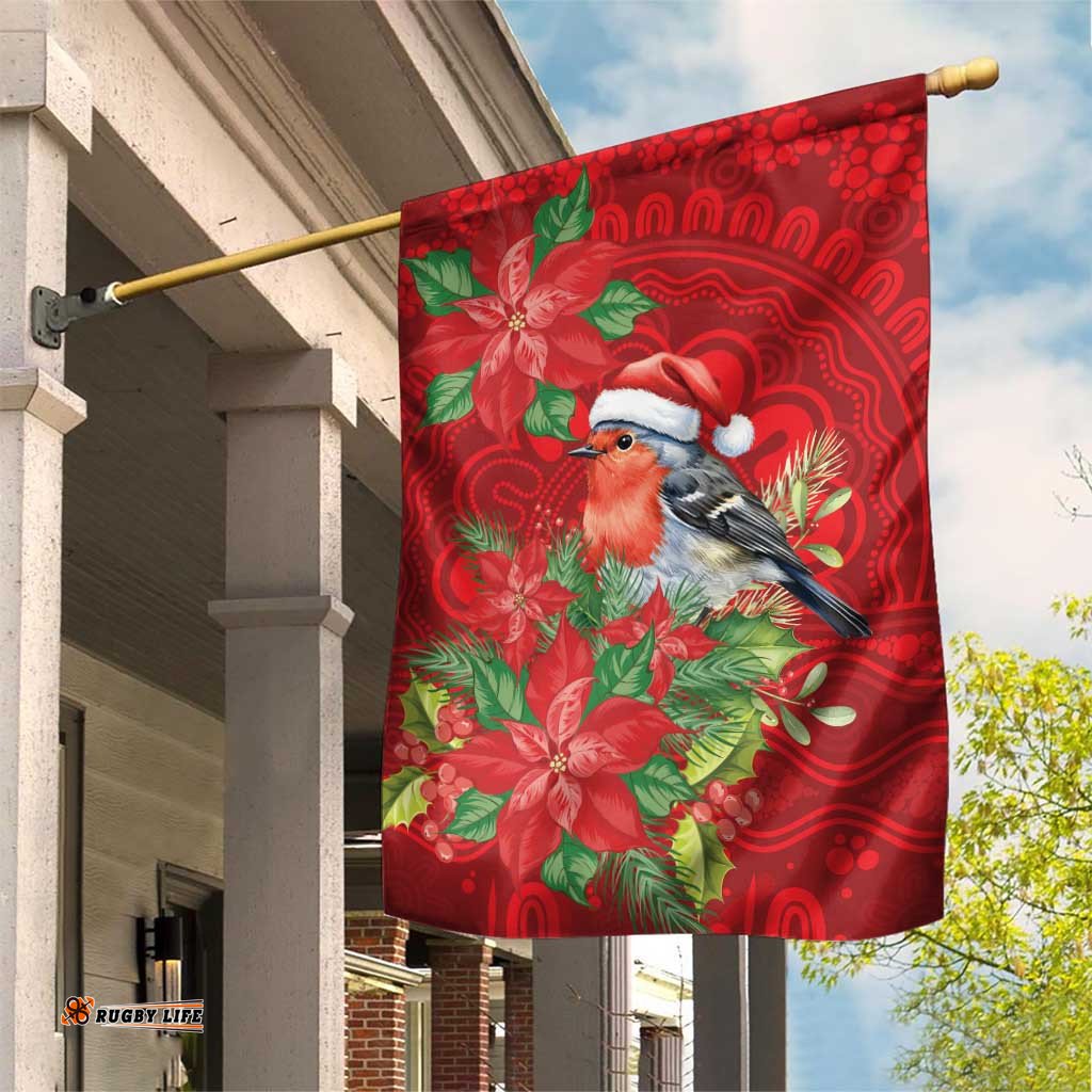 Australian Scarlet Robin Garden Flag Aboriginal Inspired Christmas LT9